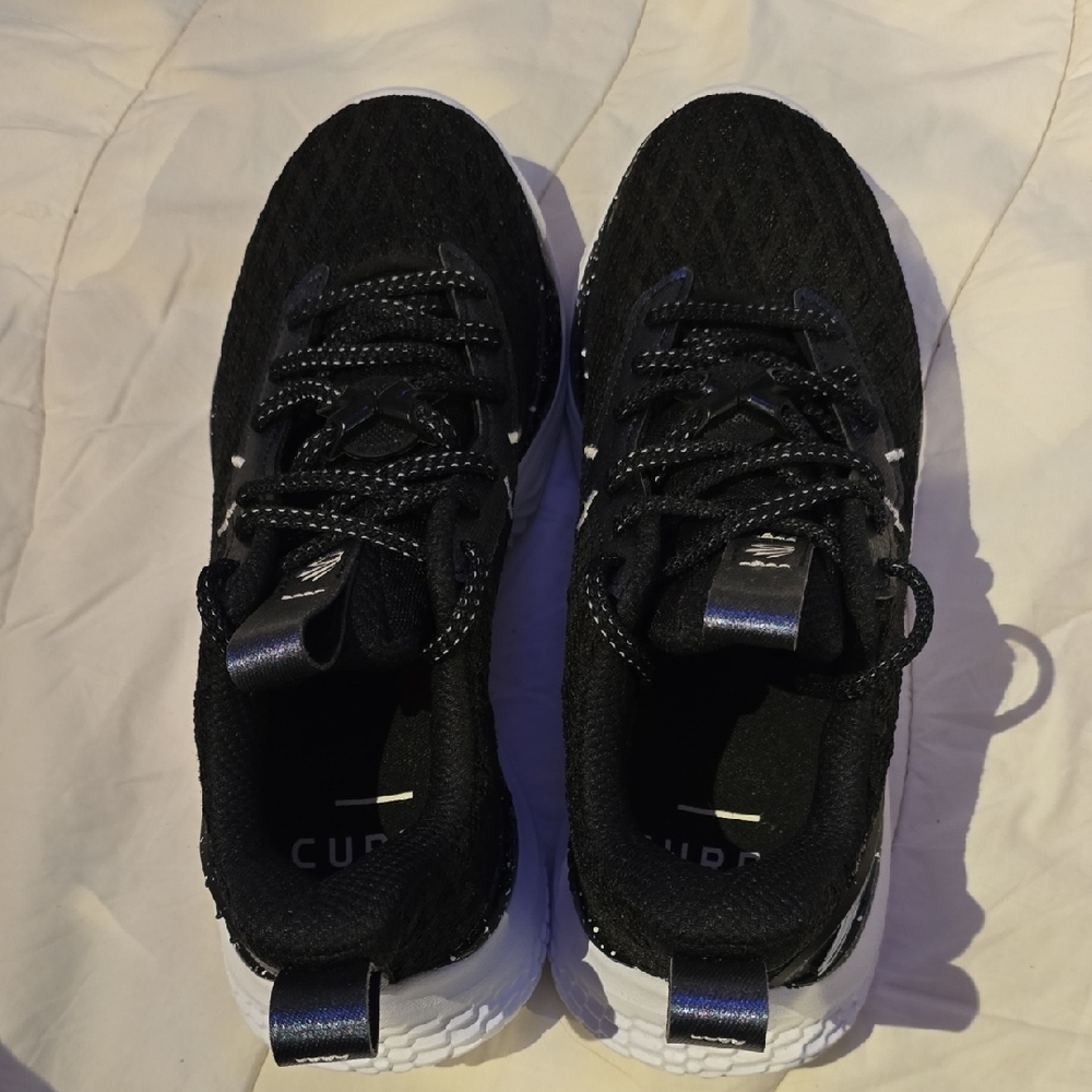 Steph Curry Under Armour Black and White Athletic Sneakers